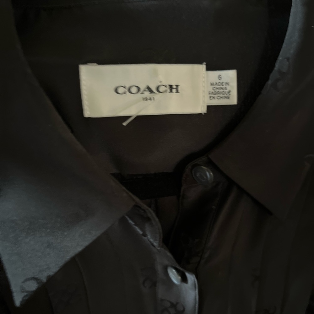 Coach black blouse ( worn twice ) excellent condition size 6